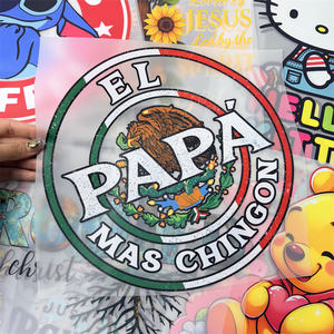 Pegatinas al por mayor <span class=keywords><strong>Mama</strong></span> <span class=keywords><strong>Chingona</strong></span> DTF Transfer Diseño de Mamá Latina e Hijas para Camisetas Familiares - Product Image 4