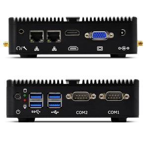 Mini ordinateur de bureau M4 C leron J4125 N2840 4K HD Rs232 NUC Fanless, Mini Pc DDR4 2 LAN, ordinateur industriel à faible coût - Product Image 4