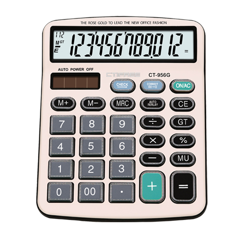 Китайская Фабрика 12 цифры на дисплее 956G грузовых гибкий электрическим калькулятором