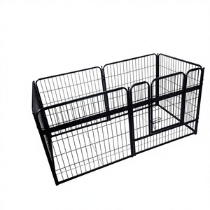 Plastik Tepsili Küçük Köpek Kafesi Tek Kapılı Tasarım Kompakt Yavru Oyun Parkı İç Mekan Eğitim Kafesi Kolay Kurulum - Product Image 1