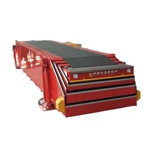 Fixed Telescopic Belt Conveyor 4-Sections for Trucks / Containers Easy Loading or Unloading