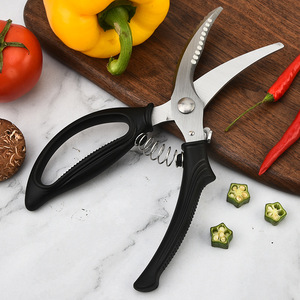 Kitchen Scissors Stainless Steel 6in Black Blade For Meat And Fish Bones Cutting Multi Functional Household Use - Product Image 4