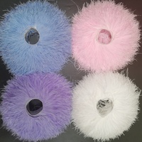 Vente en gros 2 plis épais franges d'autruche garnitures de plumes sur cordon o pour les femmes robe de mariage vêtements de danse accessoires de costume