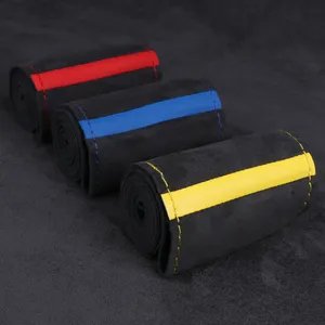 <span class=keywords><strong>Funda</strong></span> Universal <span class=keywords><strong>para</strong></span> <span class=keywords><strong>Volante</strong></span> <span class=keywords><strong>de</strong></span> Coche, Cosida a Mano, <span class=keywords><strong>de</strong></span> Cuero Sintético, con Trenzado <span class=keywords><strong>de</strong></span> Gamuza Suave - Product Image 4