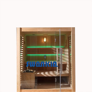 Sauna à vapeur sèche intérieur Canadian Hemlock Offre Spéciale 2 personnes avec <span class=keywords><strong>lit</strong></span> allongé pour la détente - Product Image 1