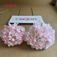 Bunga Hydrangea Sutra Dalian Chermy Warna Pink Muda, Ukuran Besar 18cm, Bunga Artificial untuk Dekorasi Pernikahan dan Acara