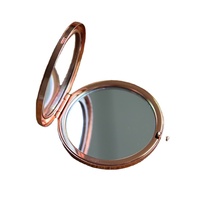 Miroir cosmétique portable pliant Miroir de poche Fer en gros Miroir cosmétique rond personnalisé Montage mural Noir