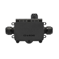 Boîtier de jonction PC étanche pour éclairage extérieur souterrain, lampadaires, boîtier de surveillance de sécurité noir scellé, connecteurs de terminaison IP68