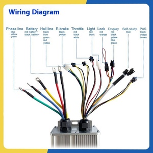 Kit de conversion de VTT 72v5000W pour construire un vélo électrique avec modification de batterie au lithium MTX Wheel UKC1 Écran couleur LCD - Product Image 4