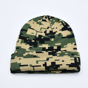 Oem Bulk Personalized Camouflage Custom Knit <b>Beanie</b> Hat <b>Beanies</b> With Custom Logo <b>Knitted</b> <b>Beanie</b> - Product Image 6