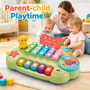 LK Toys <span class=keywords><strong>Set</strong></span> Educativo di Pianoforte, Batteria e Campanello in Plastica per Bambini 2-4 Anni - Giocattolo Musicale Educativo - Product Image 4