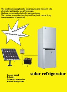 Réfrigérateur solaire DC 12V/24V, réfrigérateur de 142 <span class=keywords><strong>litres</strong></span>, réfrigérateur à <span class=keywords><strong>congélateur</strong></span> supérieur - Product Image 2