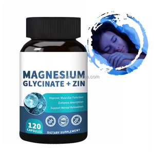 OEM calcio magnesio y zinc complejo píldoras suplemento magnesio glicinato cápsulas con zinc - Product Image 4