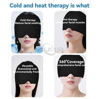 Bandeau de gel réutilisable chaud/froid pour thérapie, compresse de glace enveloppante pour la tête pour le soulagement des migraines, compresse de tête en tissu personnalisée OEM