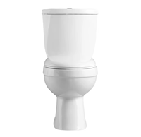 Ensemble WC moderne deux pièces de Parma, toilettes en céramique à double chasse Twyford, exportées vers l'Afrique, styles de conception P-Trap et S-Trap