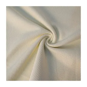 Пользовательские 95 нейлон 5 спандекс ткань для одежды эластичная мягкая дышащая ребристая Вельветовая ткань 300Gsm для одежды