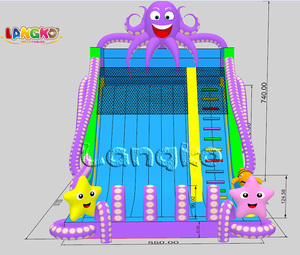 Toboggan Gonflable Thème <span class=keywords><strong>Mer</strong></span> Profonde, Château Gonflable Aquatique, Toboggan Aquatique Extérieur Amusant pour Fêtes d'Enfants - Vente Chaude - Product Image 5