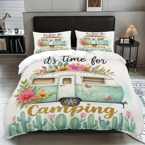 Juego de Funda Nórdica Personalizable de Tres Piezas con Estampado Digital, Fundas de Almohada Cepilladas, Textiles para el Hogar, Comercio Exterior - Product Image 3