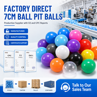 Balles de piscine à balles certifiées CE CPC ASTM EN71, 7 cm, en PE vierge sans BPA, en plastique souple, pour projets de vente en gros de jouets gonflables