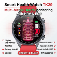 Elegante Reloj Inteligente AMOLED con Monitor de Frecuencia Cardíaca ECG, SpO2, Monitor de Sueño, Carga Magnética, Resistente al Agua IP68, para Trabajadores de Oficina, Regalo