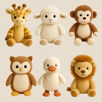 Peluche Personnalisée Ultra Douce Vache et Cheval Assis Écologique pour Enfants