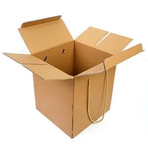 定制标志可折叠纸板储物盒垃圾箱运输包装瓦楞纸箱