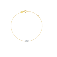 Bracelet Halo en argent sterling S925 avec diamants pour femmes, bracelet chaîne à diamants ronds, bijoux élégants, cadeau pour elle