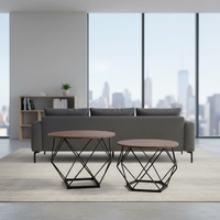 Table basse ronde modulaire convertible en fer, pliable, pour salon, bureau, maison