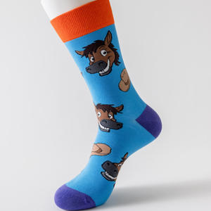 थोक हॉट बिकवाली पुरुष चालक दल के मोजे कपड़े पहनते हैं, कपास बुनाई के घोड़े पशु आकस्मिक चालक दल की गुणवत्ता - Product Image 5