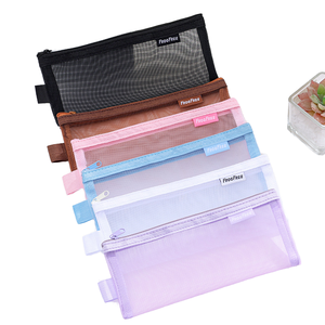 Transparent Nylon Pencil Case for Students, 20.5x9cm Unique Design Stationery <b>Bag</b>, Customized High Beauty Storage Pouch - Product Image 1