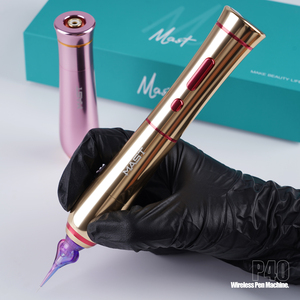 Dragonhawk <span class=keywords><strong>Mast</strong></span> P40 2 en 1 <span class=keywords><strong>Pmu</strong></span> Machine sans fil Permanent Makeup Tattoo Machine Pen Stroke 2.5mm Gold - Product Image 6
