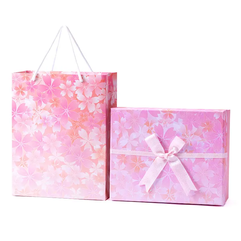 Caja de regalo para bebé recién nacido, conjunto de papel de cartón Rosa kraft corrugado, caja de regalo para niños