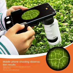 Kit de microscope de poche éducatif pour enfants, jouet portable, 60-120x, mini lumière LED, plastique, jouet scientifique pour étudiants, extérieur - Product Image 3