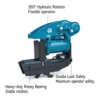 Attache hydraulique We-Attach pour excavatrice 1-2T, cylindre de basculement réglable à double verrouillage mécanique, attache rapide de basculement