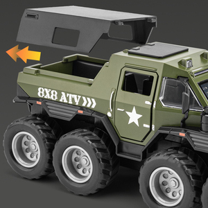 <span class=keywords><strong>MINI</strong></span> AUTO 1/32 Shrman in Lega Fuoristrada RTV Modellino Auto Diecast con Suono e Luci, Funzione Pullback, Porte Apribili, Ruote Funzionanti, Confezione Colorata, Regalo per Bambini - Product Image 6