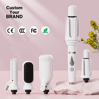 Set de Estilizador de Cabello 5 en 1 con Logotipo Personalizado, Rizador, Plancha, Control de Temperatura LCD Profesional, Ondulador, Kit de Peinado