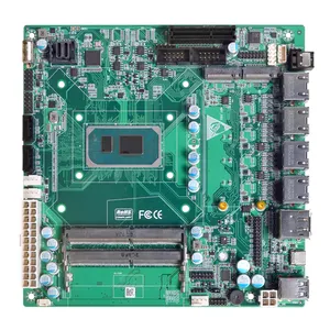 Piesia Industrial Motherboard 6*SATA3.0 Mini ITX Nas Motherboard Intel Tiger Lake-U ATX 2*DDR4 64GB 2 Lan Computer Motherboard