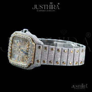 Reloj de Cuarzo con Diamantes Moissanite Resistentes al Agua, de Alta Demanda, para Hombre, Reloj de Pulsera Deportivo de Acero Inoxidable de Lujo, Disponible para la Venta - Product Image 2
