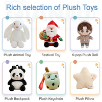 Vente en gros de jouets en peluche doux et moelleux, poupées en peluche Panda, Ours, Cochon, Pingouin, jouets compagnons pour enfants, cadeaux de fêtes