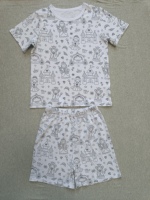 Vêtements pour filles, pyjama en coton imprimé et élasthanne pour enfants, taille plus, manches courtes, pyjama en coton à colorier pour bébé fille