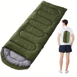 Sac de couchage enveloppant pour l'extérieur, printemps automne, pour adultes, hommes et femmes, rembourré, chaud, portable, camping - Product Image 1