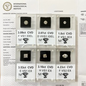 Diamante Cultivado en Laboratorio con Certificación IGI, Corte Excelente, Forma de Princesa, Ovalada, Pera, Radiante, de 1-5 Quilates, VVS, VS, CVD, HPHT - Product Image 1