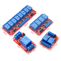 Module de relais 1/2/4/8 voies 5V 12V 24V avec isolation optocoupleur, prise en charge des tensions haute et basse, carte d'extension à déclenchement plat