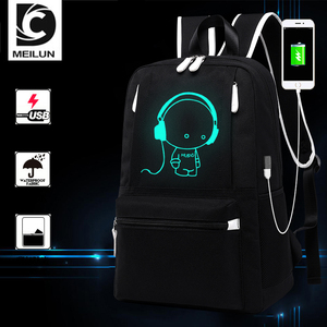 proveedores OEM moda mochila traje de tres piezas luminosa de la escuela mochila con USB Charing <span class=keywords><strong>Cross</strong></span> puerto - Product Image 2