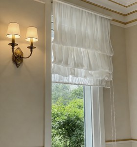 Französische Mehrschichtige Rüschen-Raffrollos Maßgefertigt mit Mehrfachem Stoffauswahl für Kleine Fenster zur Heimdekoration - Product Image 6
