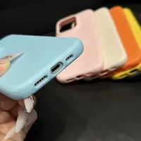 Coque de téléphone en silicone souple antichoc à texture cuir mat motif litchi compatible avec iPhone 16 15 14 Plus Pro Max 13 12 11