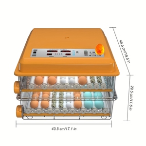 Piccolo allevamento di pollame utilizza incubatrice di uova 120 a doppia potenza da cova automatica ad alto tasso di cova - Product Image 3