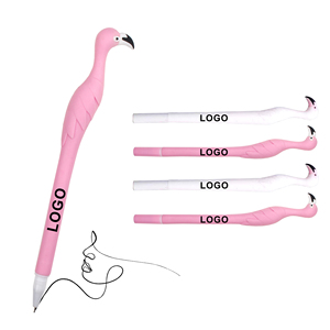Bolígrafo de Gel Promocional con Forma de Flamenco, Impresión de Logotipo Personalizado de Alta Calidad, para Regalos Infantiles de Plástico - Product Image 1