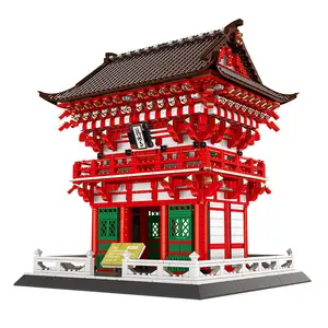 万格世界著名建筑系列6212日本京都清水寺日本模型diy组装儿童积木玩具