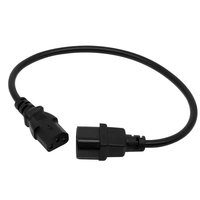 Câble d'alimentation C13/C14 avec rallonge à 3 prises, longueur de câble de 2 m, 3 prises AC, courant nominal de 10A/13A/15A, extrémité femelle IEC, prise américaine